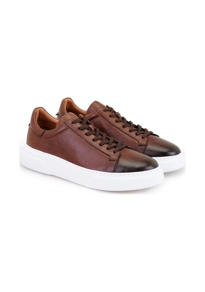 Makras Exclusive 777 Erkek Deri Sneaker Ayakkabı Taba