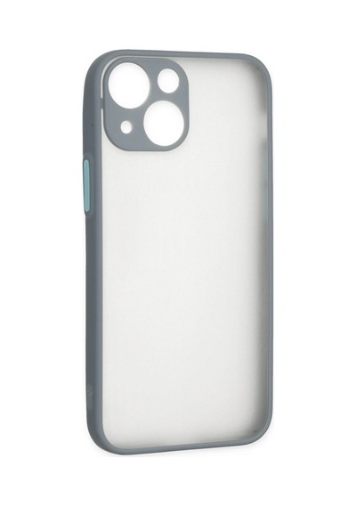 Newface - 108 - Apple iPhone Uyumlu 15 Plus Kılıf Montreal Silikon Kapak - Ece-umay - - Gri