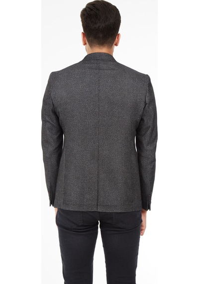 Sposo 5132 Dar Kalıp Yarım Astarlı Siyah Erkek Blazer Ceket Siyah