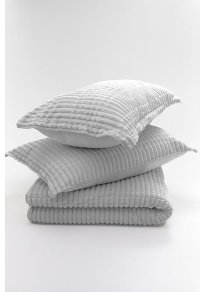 Merinos Modern Line Tek Kişilik Battaniye Seti Gri Gri