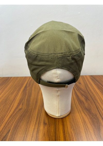 Castro Che Nakışlı Pamuklu Gabardin Kumaş Cap Şapka Haki