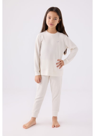 Rolypoly Kız Çocuk Beyaz Pijama Takımı Rp3464-c-v2 Beyaz