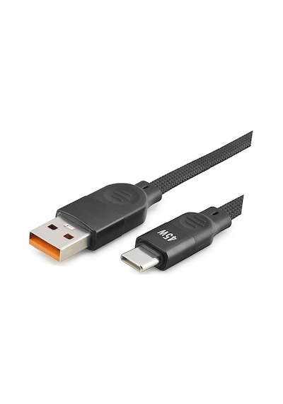 Usb Type-c Şarj Ve Data Kablosu 45w 1 M Örgülü Siyah Nd1102 Evimdeyokyok