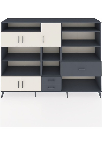 Hyperion Dolap 13 Raflı 3 Çekmeceli 5 Kapaklı 220x44x163 Antrasit Antrasit-aytaşı/antrasit Hyperion Dolap 13 Raflı 3 Çekmeceli 5 Kapaklı 220x44x163 Antrasit Antrasit-aytaşı/antrasit