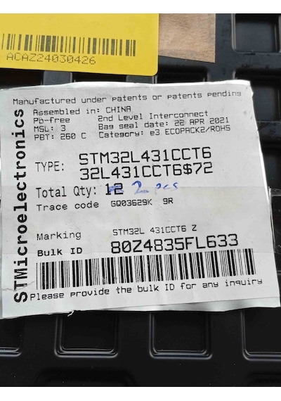 Stm32l431cct6 Smd Entegre 3 Adet