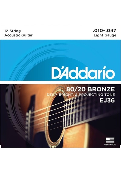 Ej36 Akustik Tel Set 12 String Light .010