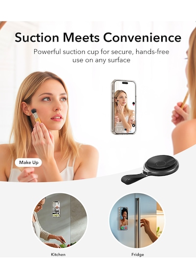 Esr Halolock Magsafe Vantuzlu Telefon Tutucu & Yüzük Stand - Siyah Siyah