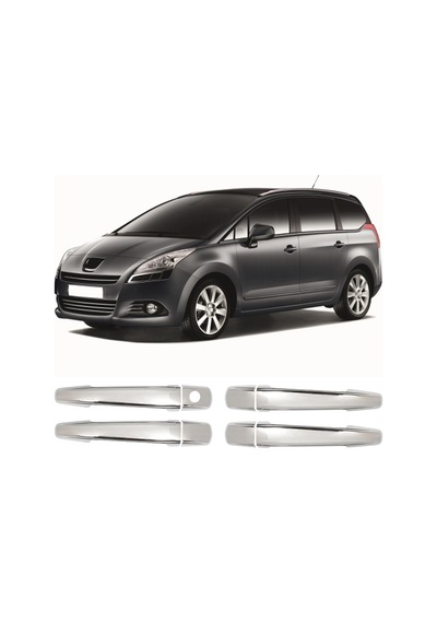 Peugeot 5008 Uyumlu 2010-2016 Krom Kapı Kolu 4 Kapı Paslanmaz Çelik