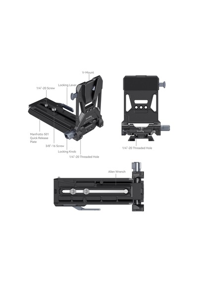 Smallrig 4323 Sony Fx6 Canon C70 Sinema Kameraları İçin V-mount Pil Montaj Plakası Kiti