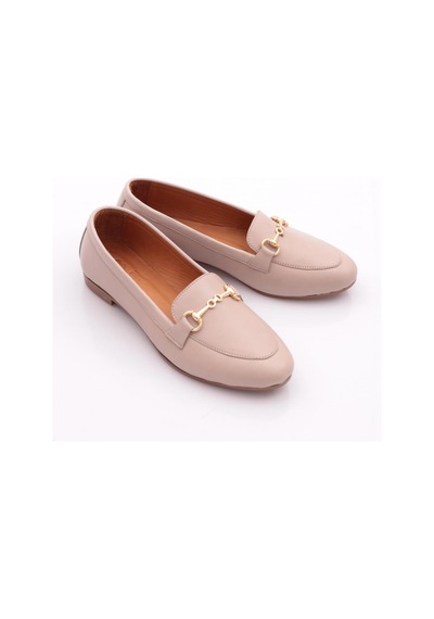 Dgn 102 Kadin Metal Aksesuarli Zenne Loafer Gümüş