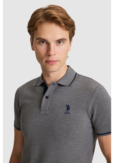 U.S. Polo Assn. U.s. Polo Assn. Erkek Antrasit Melanj Tişört Basic 50326975-vr081