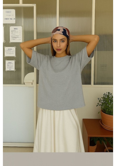 Oversize Unisex T-shirt Gri2