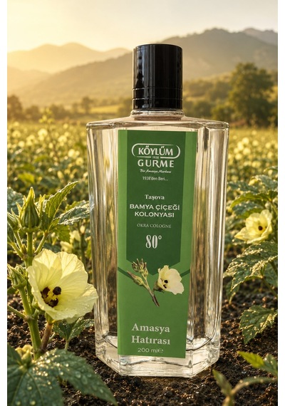 Köylüm Gurme Taşova Bamya Çiçeği Kolonyası 80 Cam Şişe 200 Ml