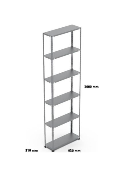 Uzmangrupraf Uzman Grup Raf - 6 Raflı 3 Metre 31X93 Çelik Raf-Depo Rafı