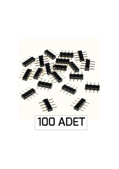 4 PİN ERKEK İĞNE UC SOKET KONNEKTÖR (RGB ŞERİT LED) 100 ADET K49