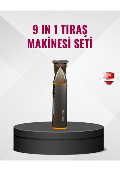 9 U 1 Arada Çoklu Bakım Tıraş Seti Profesyonel Saç Sakal Kesme - Lisinya