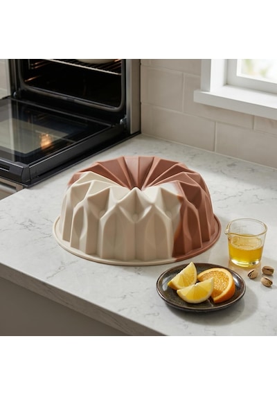 Sarmal Tasarımlı Silikon Kek Kalıbı - Yüksek Isıya Dayanıklı, Yapışmaz Ve Esnek Spiral Pasta Kalıbı 22x8 Cm Diğer