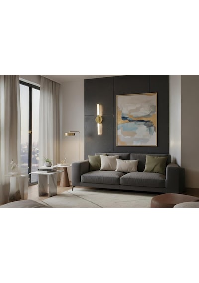 Linea Ledli Şarjlı Aplik Krom