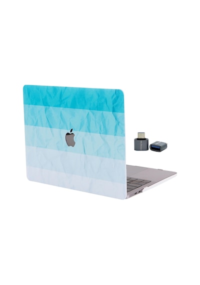 Apple Uyumlu MacBook Air 13 M1 Kılıf Sert Kapak İnce Hafif Darbe Çizilme Koruma Touch Id 13.3 İnç Turkuaz