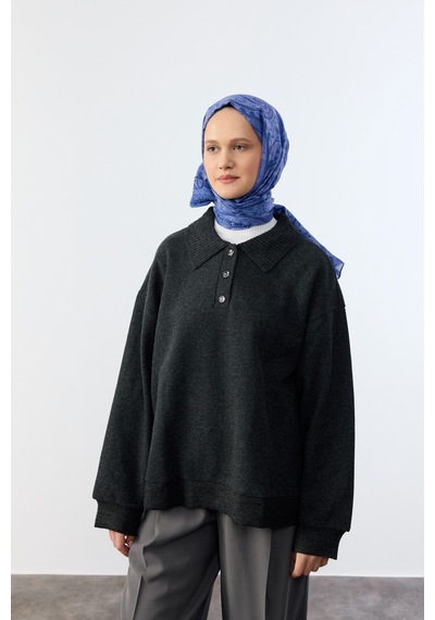 Mirsoy Scarf Mirayze Etnik Desen Şal Mavi