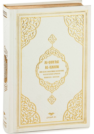 Almanca Mealli Kuran - Beyaz
