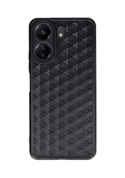 Xiaomi Redmi 13c Uyumlu Kılıf Petek Silikon Kapak - Siyah