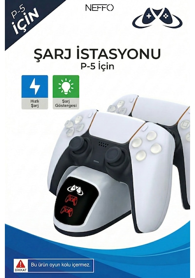 Ps5 Joystick Şarj Standı Dualsense Göstergeli Şarj Istasyonu
