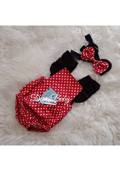 Deniz Baby minnie bebek salopet Kırmızı