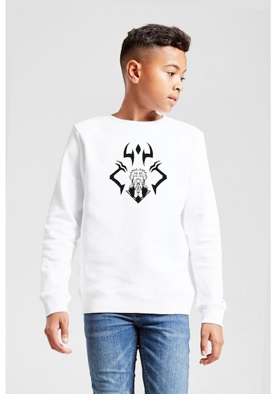 Tshirthane Jujutsu Kaisen Anime Sukuna Ryomen Unleash Beyaz Çocuk 2ip Sweatshirt 001 Beyaz