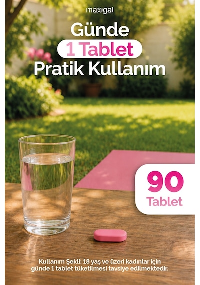 Maxigal Women's Daily Multi Force + Vitamin, Mineral Ve Bitki Ekstreleri İçeren Takviye Edici Gıda 90 Tablet