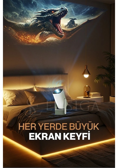 Şarjlı, Taşınabilir 4k Projektör