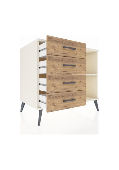 Kronos Şifonyer Tek Raflı 4 Çekmeceli 88x59x80 Aytaşı-aytaşı/çam Aytaşı/çam
