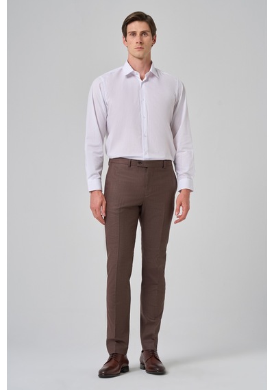 Morven Erkek Kahve Klasik Slim Fit Dar Kesim Pantolon 26mc003006400 Kahve