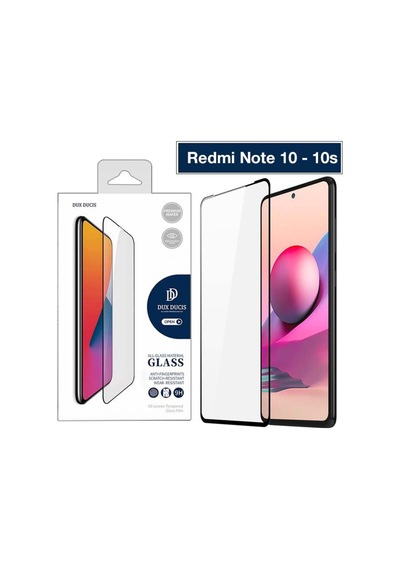 Dux Ducis Full Kaplama Redmi Note 10S Cam Ekran Koruyucu Siyah