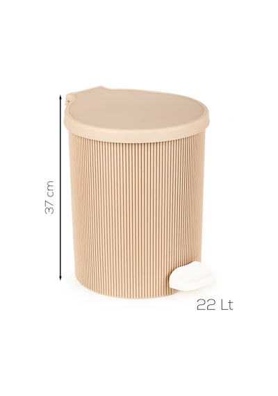 Porsima 0707-2 Still Mokka 22 Litre Pedallı İç Kovalı Yuvarlak Mutfak & Banyo Çöp Kovası Yok