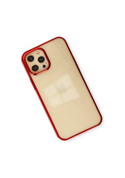 Newface - 955 - Apple iPhone Uyumlu 12 Pro Max Kılıf Element Silikon - Csmo-tex - - Kırmızı