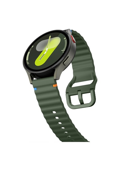 Huawei Watch Gt5 Pro 46mm İle Uyumlu Dalga Desenli Tokalı Yumusaş Soft Silikon Kordon