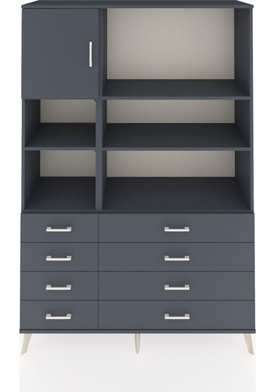 Hyperion Dolap 7 Raflı 8 Çekmeceli Tek Kapaklı 132x44x195 Antrasit-antrasit/antrasit Antrasıt/antrasıt Hyperion Dolap 7 Raflı 8 Çekmeceli Tek Kapaklı 132x44x195 Antrasit-antrasit/antrasit Antrasıt/antrasıt