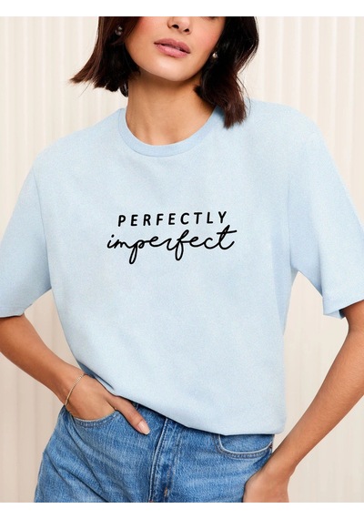 Uyguntarz Unisex Answer Baskılı Oversize Tshirt Bebe Mavisi