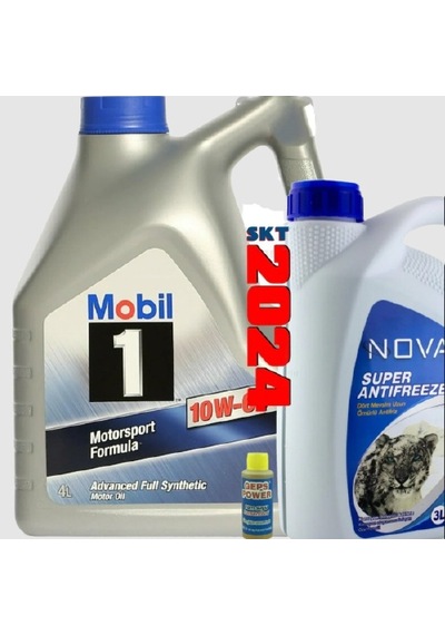 Mobil 1 Motorsport Forumla 10W-60 Tam Sentetik Motor Yağı 4 L + Nova Super Antifriz 1 L + Cam Suyu