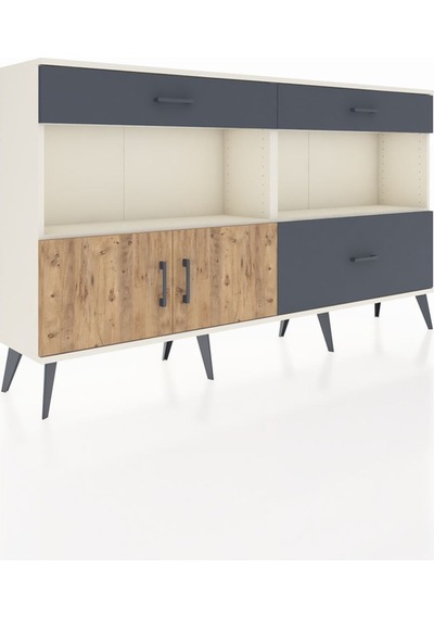 Arges Konsol 2 Raflı 3 Çekmeceli 2 Kapaklı 176x30x99 Aytaşı-çam/a Aytaşı-çam/antrasit Arges Konsol 2 Raflı 3 Çekmeceli 2 Kapaklı 176x30x99 Aytaşı-çam/a Aytaşı-çam/antrasit