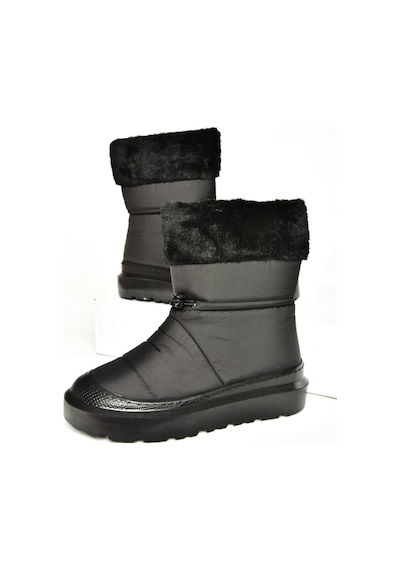 Fox Shoes T476434004 Siyah Kumaş Kadın Bot Siyah-Kumaş Siyah