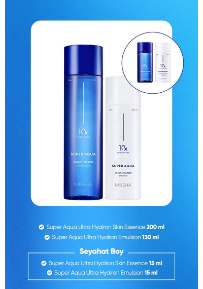 10 Farklı Hyalüronik Asit Kompleksi İçeren Yoğun Nemlendirici Set Super Aqua Ultra Hyalron Set 2