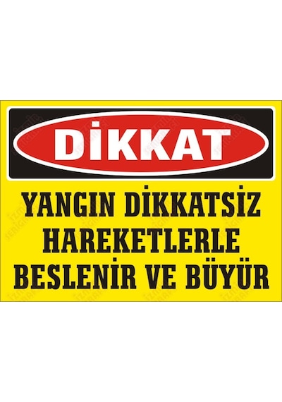 Dikkat Yangın Dikkatsiz Hareketlerle Beslenir Ve Büyür