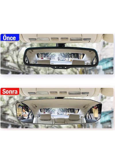 Ally Sd-2415 Kavisli Dışbükey Geniş Açılı Araç Dikiz Aynası 299x90mm- 5775 Renkli