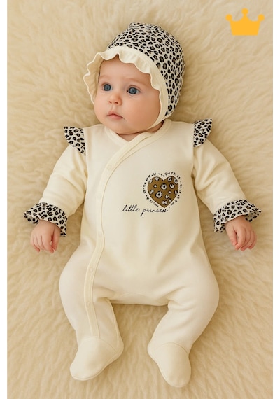 Babyhola Leopar Desenli Tulum 8'li Hastane Çıkışı Yenidoğan Set 5016 Çok Renkli