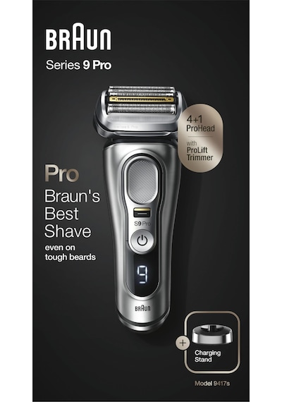 Braun Series 9 Pro Premium Erkek Tıraş Makinesi, Tıraş Başlığı, Elektrikli Tıraş Makinesi Ve Düzeltici, Şarj İstasyonu, Çalışma Süresi, 1, 3 Ve 7 Günlük Sakal İçin, 9417s, Gümüş Braun Series 9 Pro Premium Erkek Tıraş Makinesi, Tıraş Başlığı, Elektrikli Tıraş Makinesi Ve Düzeltici, Şarj İstasyonu, Çalışma Süresi, 1, 3 Ve 7 Günlük Sakal İçin, 9417s, Gümüş
