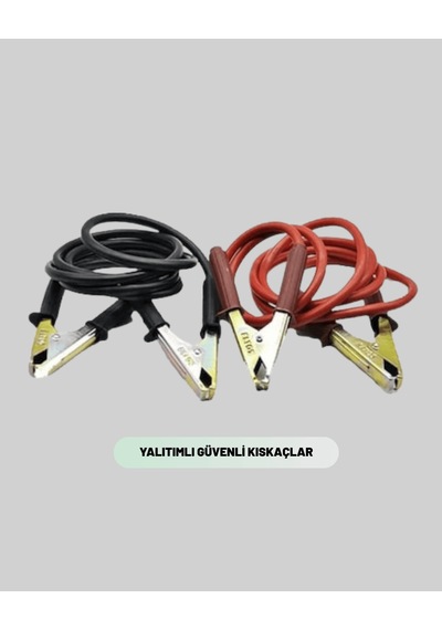 Takviye Kablosu 1200a 2 Metre Araç Acil Yardım Güçlü Maşa 0