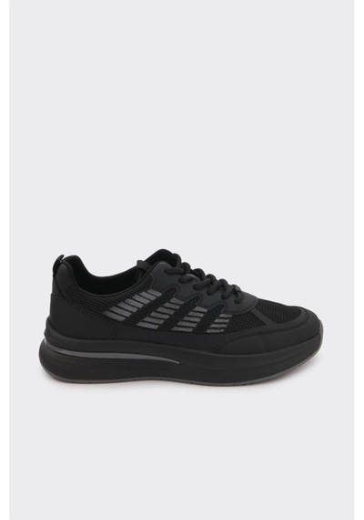 Derinet Comfort Taban Erkek Sneaker Siyah Gri Siyah Gri