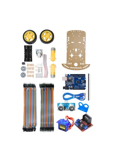 Arduino 2wd Servolu Engelden Kaçan Robot Araba Kiti - Li-on 18650 Pil Yuvalı Set